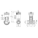 Nadelventil 1/2" IGIG NPT mit Gradeinteilung auf Handrad  1.4404