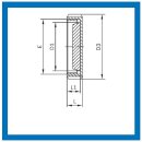 Blindmutter mit Innenkegel DN15  1.4301