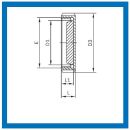 Blindmutter mit Innenkegel DN32  1.4301