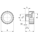 Rändelmutter M5 Thermoplast INOX