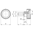 Rändelschraube M6x16 Thermoplast INOX