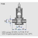 Inline- Modul 7105 mit Schauglas und LED- Beleuchtung DN25  1.4404