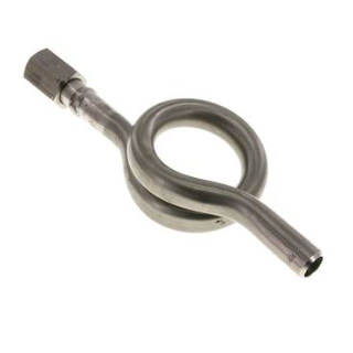 Edelstahl Wassersackrohr Kreisform 1/2" Anschweißende/ Muffe  1.4571