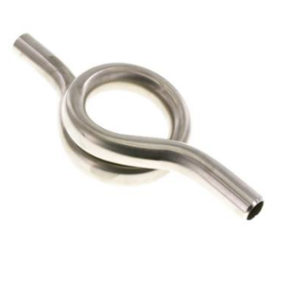 Edelstahl Wassersackrohr Kreisform 1/2" Schweiß/ Schweiß  1.4571