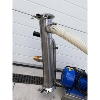 Edelstahl- Steinabscheider für LIVERANI MAJOR Teichreiniger mit 2" Anschluss  (10.000 Liter)