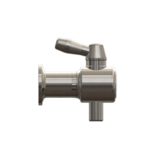 Probeentnahmehahn Kugelausführung Clamp 34,0mm  Länge 64mm  1.4301