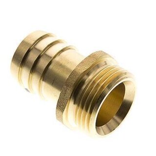 Schlauchtülle mit Außengewinde G 1 1/2" auf Tülle 38mm  MESSING