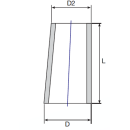 Konus Form H exzentrisch V4A 323,9x168,3x3,0  Länge...