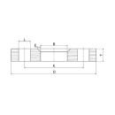 Edelstahl Losflansch EN-1092 Type 02A DN40/44,5  PN40...