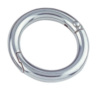Ring mit Schnappverschluss, 2-tlg. 6x30mm  10 Stück