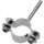 Edelstahlrohrschelle mit Bolzen 60mm  für ISO Rohre 219,1mm  V2A  Band 40x4mm  matt