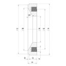 Flansch DN65 für Tankventil DN40 mit Heizmantel  1.4404