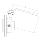 Tankventil DN40 mit Flansch DN50 mit ISO- TOP F05-14 PN16  1.4404