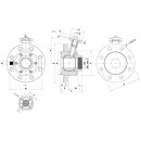 Tankventil mit Heizmantel DN125 mit Flansch DN200 ISO-...
