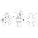 Tankventil mit Heizmantel Clamp 120-6" mit Flansch...