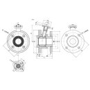Tankventil Flansch DN50 mit Flansch DN65 ISO- TOP F05-14...