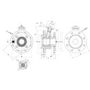 Tankventil Flansch DN80 mit Heizmantel mit Flansch DN125...