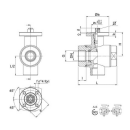 Kugelhahn Innengewinde 1/4" für Antrieb F03/9 Ablenker  1.4404