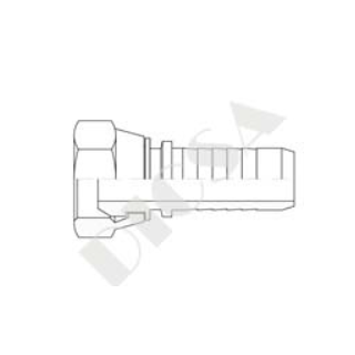 DKR Schlauchtülle gerade mit Konus 60° 1" Tülle 25,0mm  1.4404