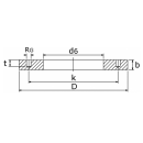 Blockflansch nach DIN28117/A DN300 PN10  1.4301