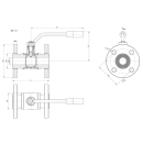 Edelstahlkugelhahn Rundflansch / Rundflansch  INTEGRAL