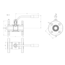 Edelstahlkugelhahn Flansch / Flansch nach ASME Klasse 150  INTEGRAL