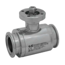 Edelstahlkugelhahn ASEPTIC  REIHE C  Nutklemmstutzen / Nutklemmstutzen  INTEGRAL