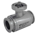 Edelstahlkugelhahn ASEPTIC  REIHE C  Nutklemmstutzen / Bundklemmstutzen  INTEGRAL