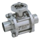 Edelstahlkugelhahn Anschweißende / Anschweißende ISO  3-teilig  INTEGRAL