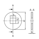 Unterlegscheibe für Holzkunstruktionen DIN 440V M20...