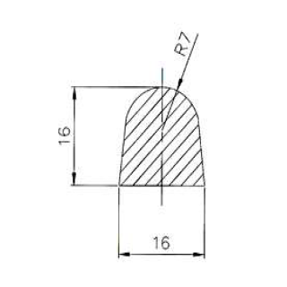 Dichtung für GUTH Domdeckel 300mm  13x15mm Silikon