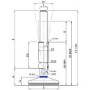 Maschinenfuß TEKNO-HYGIENIC M20, Fußplatte...