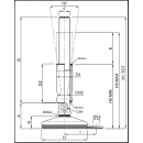 Maschinenfuß TEKNO-HYGIENIC  1-fach fixiert  M12,...