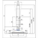 Maschinenfuß TEKNO-HYGIENIC  2-fach fixiert  M12,...