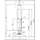 Maschinenfuß TEKNO-HYGIENIC M16, Fußplatte...