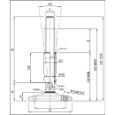 Maschinenfuß TEKNO-HYGIENIC M16, Fußplatte 100mm, Gesamthöhe 239mm  1.4404