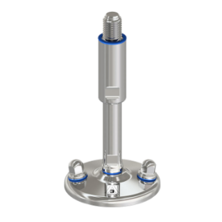 Maschinenfuß TEKNO-HYGIENIC M24, Fußplatte 100mm, Gesamthöhe 239mm  1.4404