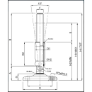 Maschinenfuß TEKNO-HYGIENIC M20, Fußplatte 150mm, Gesamthöhe 194mm  1.4404