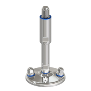 Maschinenfuß TEKNO-HYGIENIC M30, Fußplatte 150mm, Gesamthöhe 189mm  1.4404